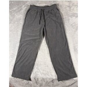 Manfinity Shein Mens Gray Corduroy Drawstring Elastic Waist Straight Leg Pants L